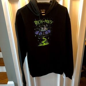 Rick & Morty ~ Adult ~ Medium ~ Black ~ Hoodie NWT